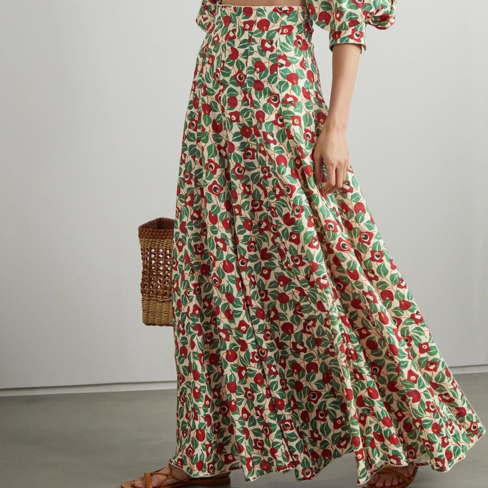 Agua by Agua Bendita - Mimosa Floral Maxi Skirt - Size S